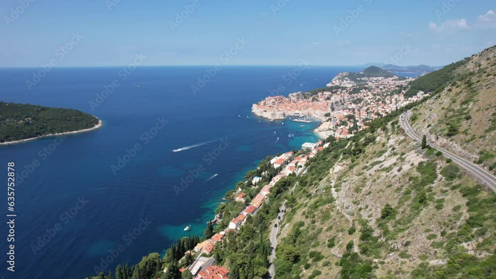 Dubrovnik city panoramic aerial view Dubrovnik city panoramic aerial view