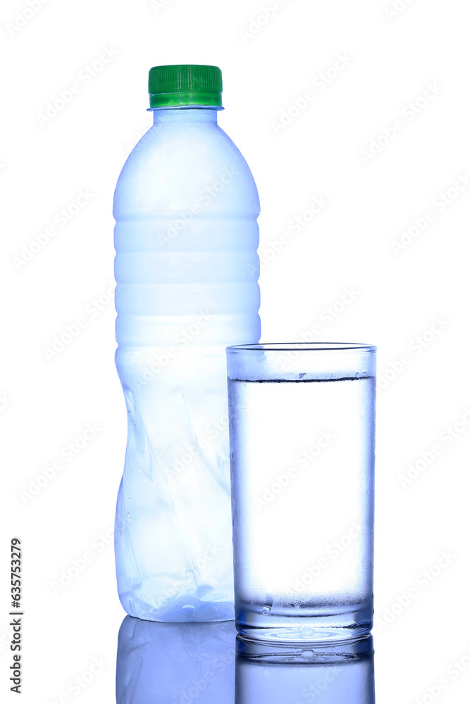 bottle of water isolated on white. bottle of water isolated on white.