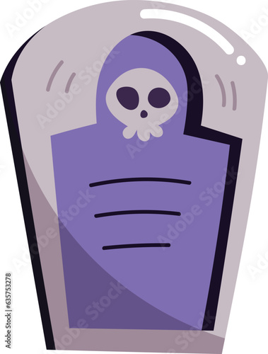 Spooky grave halloween illustration