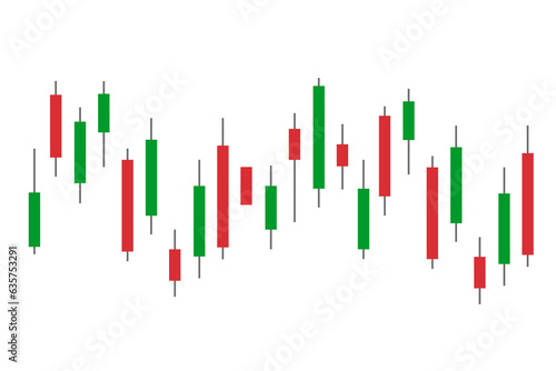 Trade chart candles stock  finance data market  vector illustration. 