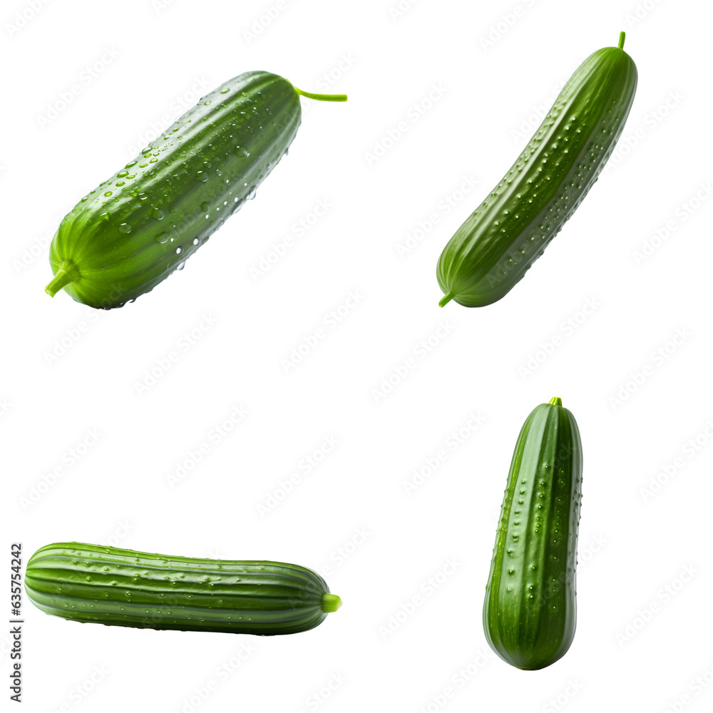 Fresh cucumber Isolated in Transparent Background Fresh cucumber Isolated in Transparent Background