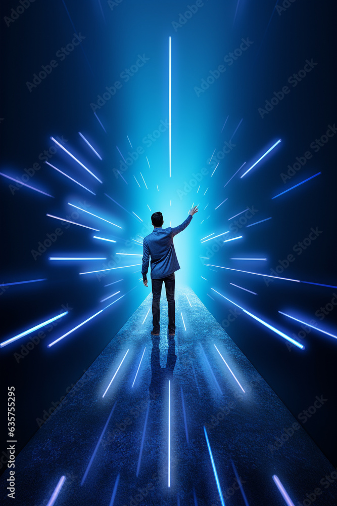 Digital Cyber World Technology Financial Business Grow Background Digital Cyber World Technology Financial Business Grow Background
