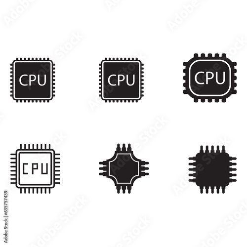 cpu icon vector