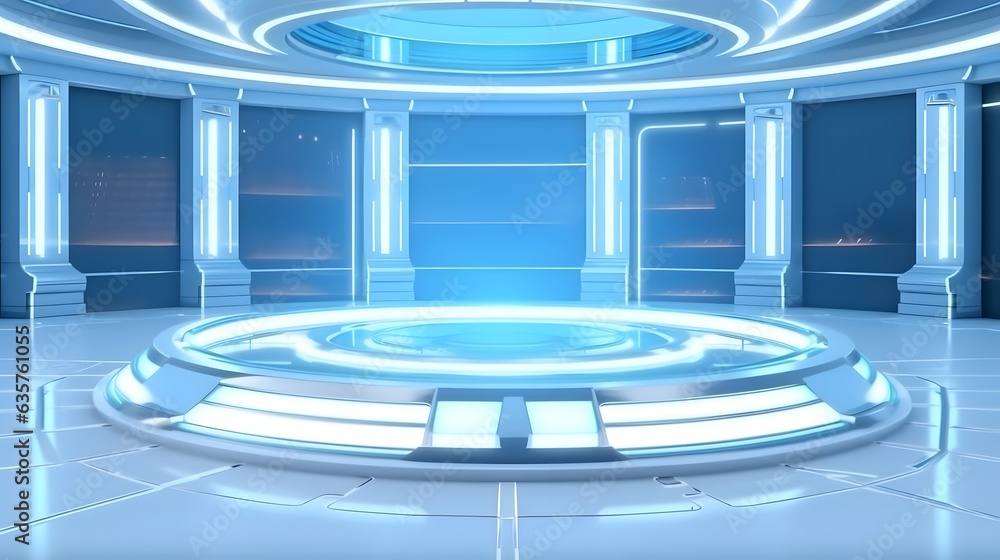 Blue technology virtual business background Blue technology virtual business background