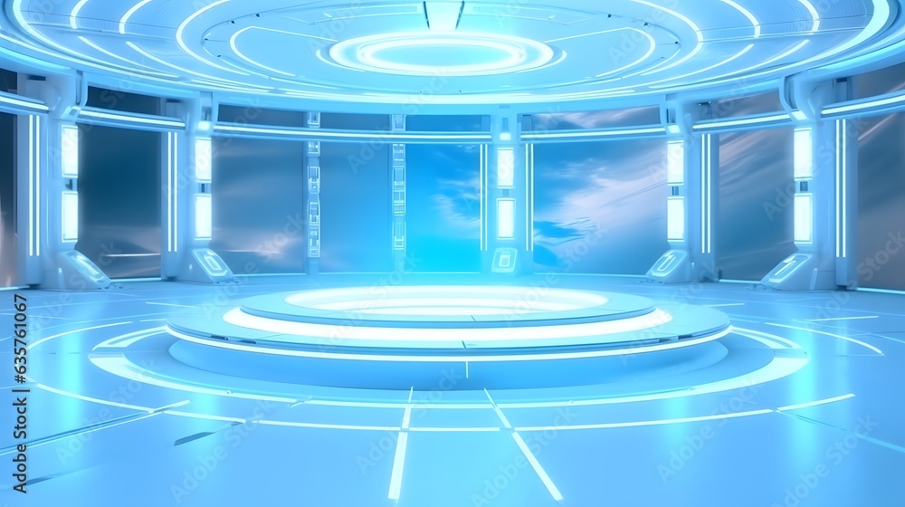 Blue technology virtual business background Blue technology virtual business background