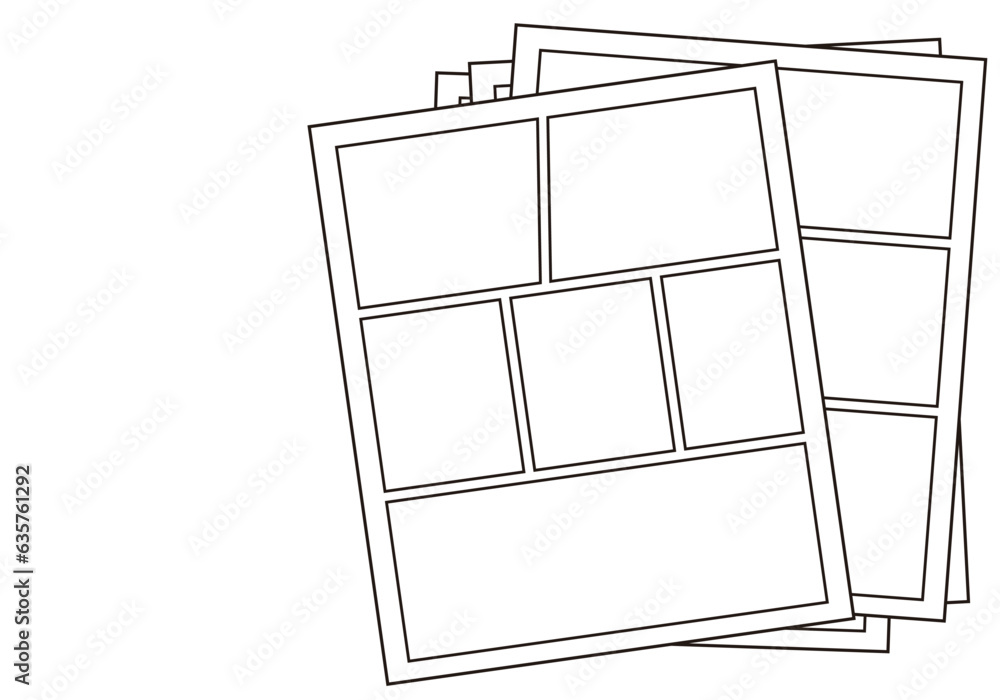 漫画の背景フレームベクターイラスト 漫画の背景フレームベクターイラスト