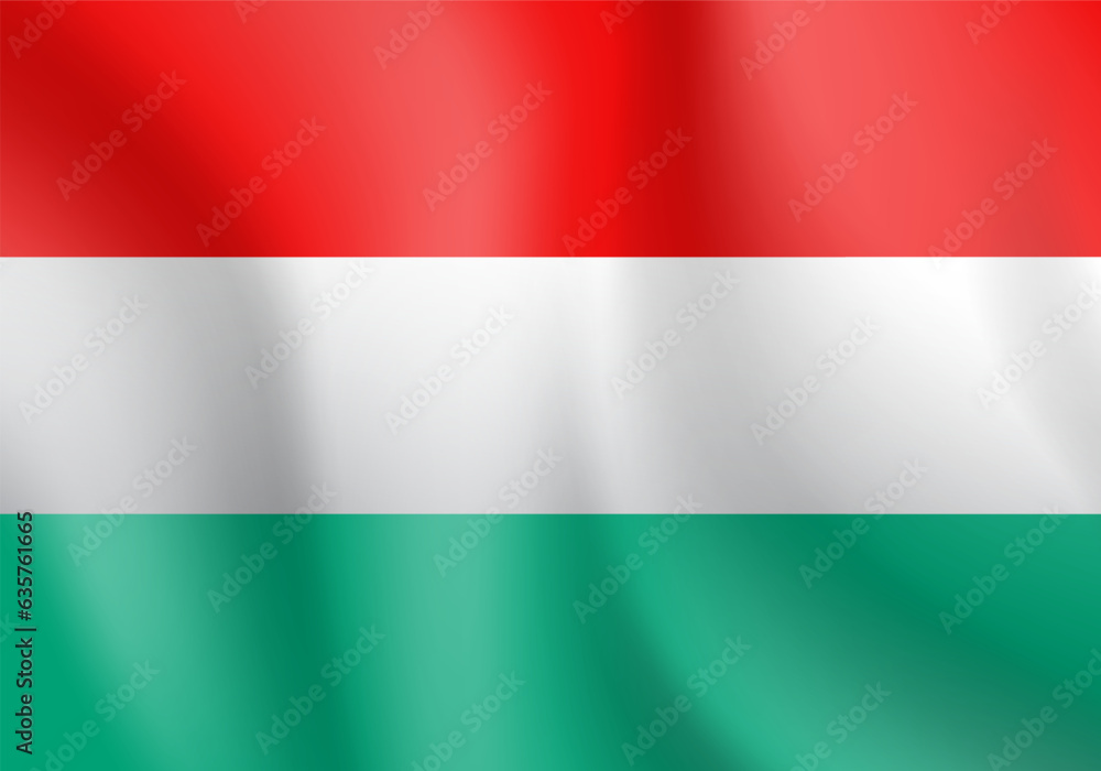 National flag of Hungary. Vector illustration.
