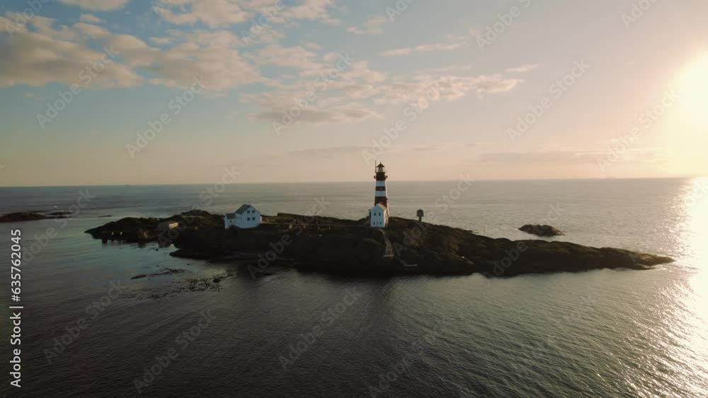 Feistein lighthouse, a lighthouse on an island in Rogaland, Norway Feistein lighthouse, a lighthouse on an island in Rogaland, Norway