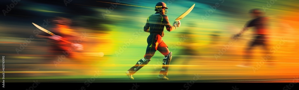 Cricket sport concept banner