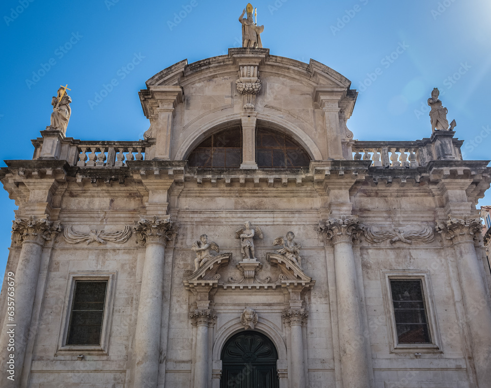 Baroque style Church of Saint Blaise in Dubrovnik, Croatia