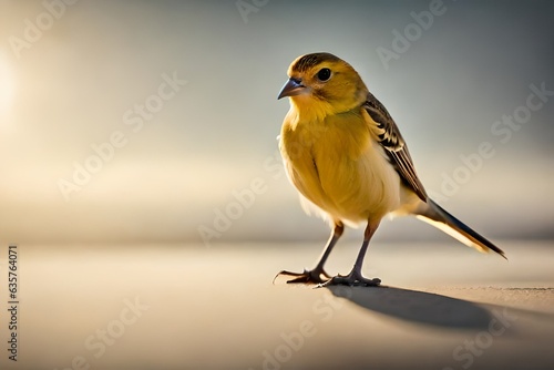 yellow wagtail on a branch