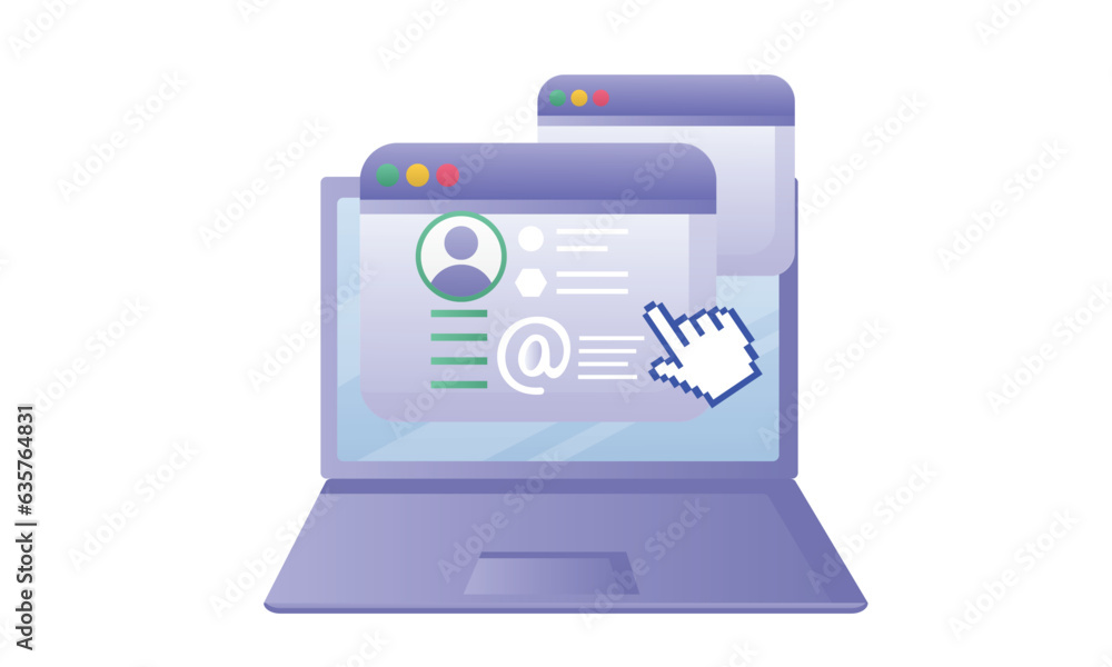 Fototapeta premium Social media marketing color.on white background.Vector Design Illustration.
