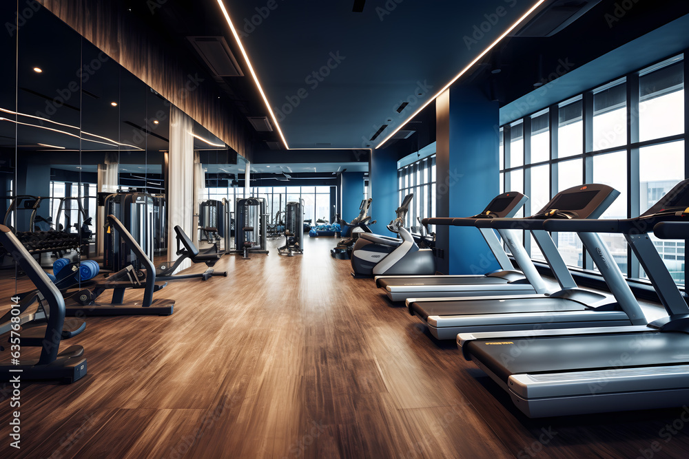 Well-Equipped Gym. Clean and Modern Fitness Center with State-of-the-Art Equipment
