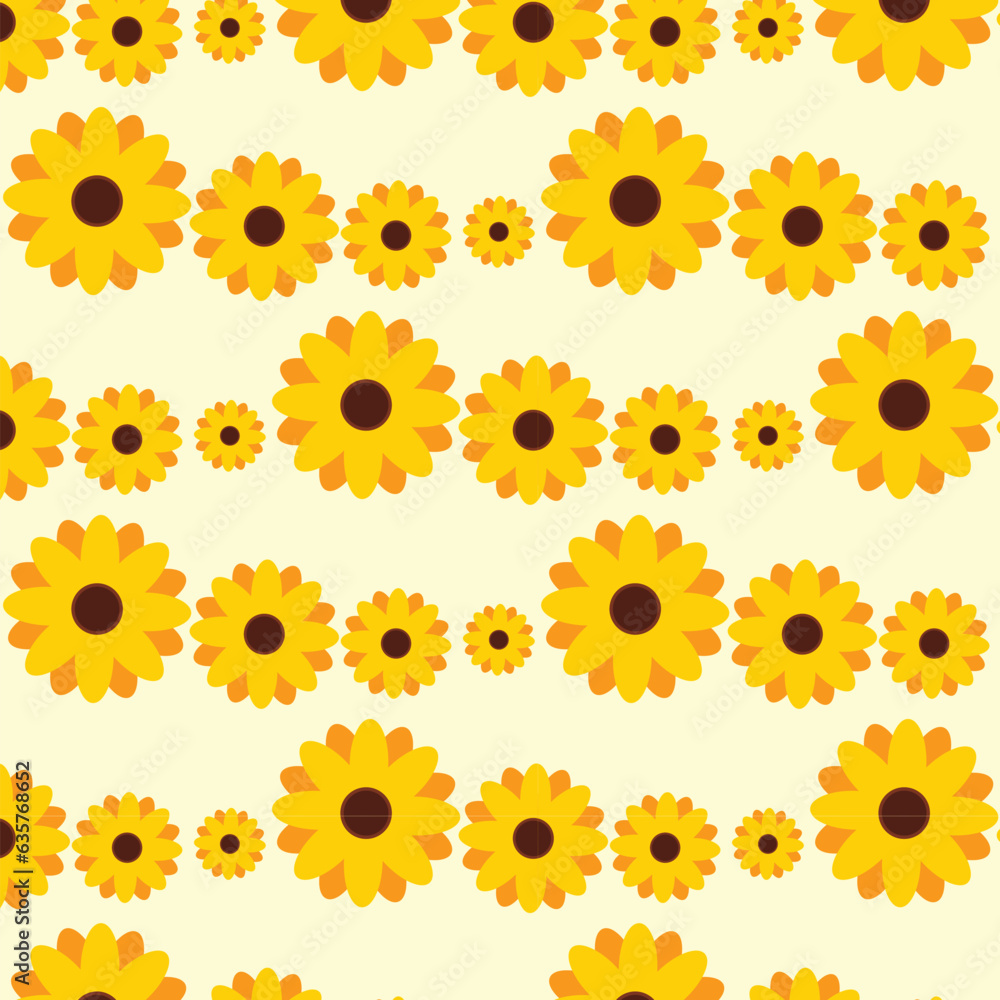 Creative modern seamless sunflower pattern design Creative modern seamless sunflower pattern design