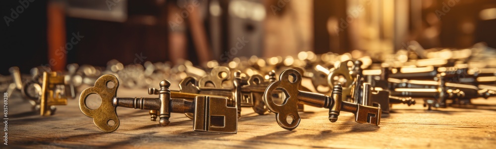 Key making concept banner Key making concept banner