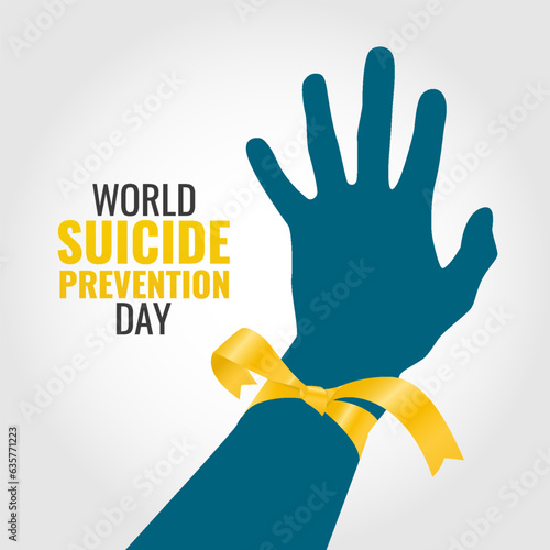 Vector Illustration of World suicide prevention day. 
