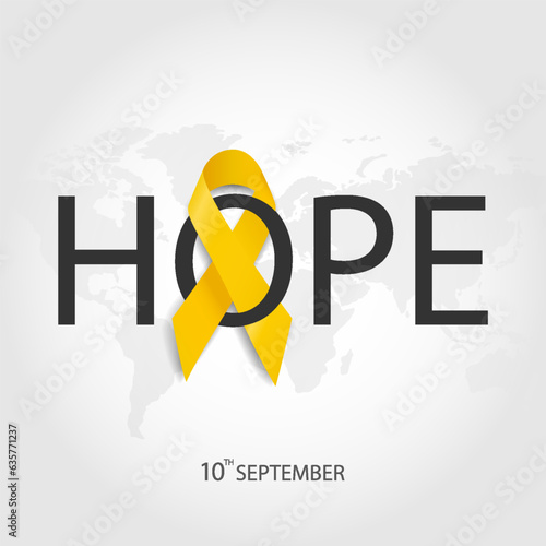 Vector Illustration of World suicide prevention day. Hope
