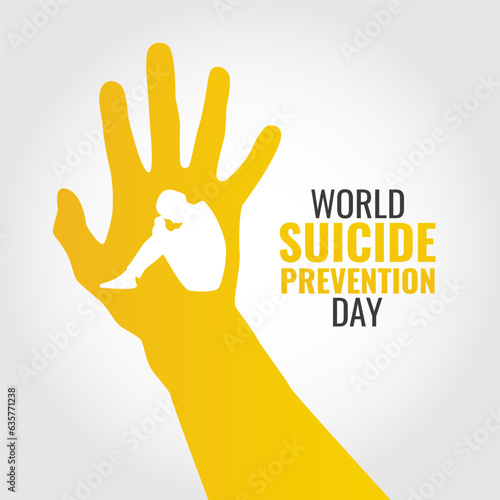 Vector Illustration of World Suicide Prevention Day. 
