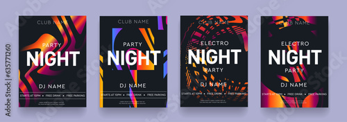 Abstract 3D Music Festival for Dance Party, Disco, Club Invitation, Festival Poster, and Flyer. Featuring Vibrant Vector Illustrations for a Hot Night Dance Party.
