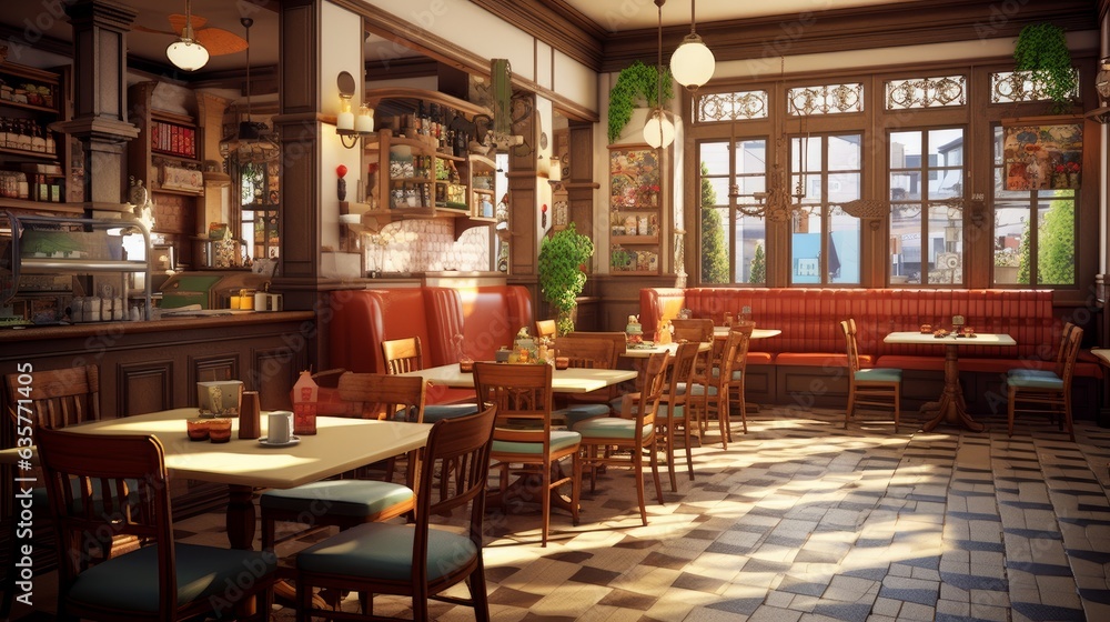 interior of a restaurant generative ai interior of a restaurant generative ai