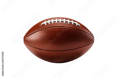 American Football Ball on Transparent Background. AI