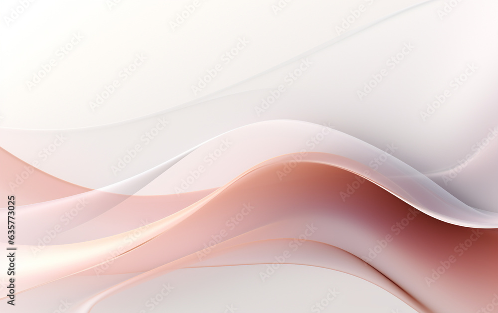 Obraz premium Simple white background with smooth lines in light
