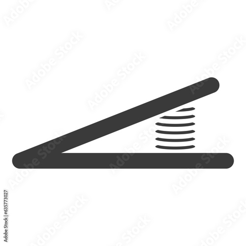Springboard glyph icon isolated on white background.Vector illustration.