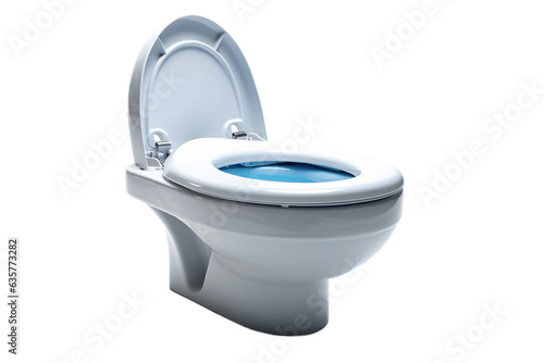 Toilet Bowl Open Isolated on a Transparent Background. AI