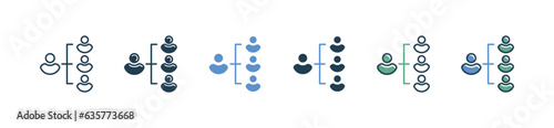 hierarchy organization icon vector team management diagram symbol illustration design
