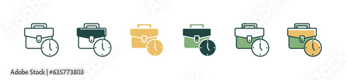 project deadline time management icon vector business working timeline process service signs illustration 