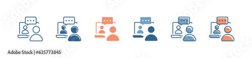 online conference workshop training course icon vector seminar business meeting signs human resource development symbol illustration design
