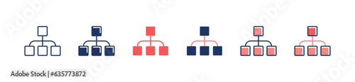 organization hierarchy management icon chart vector team diagram symbol illustration design