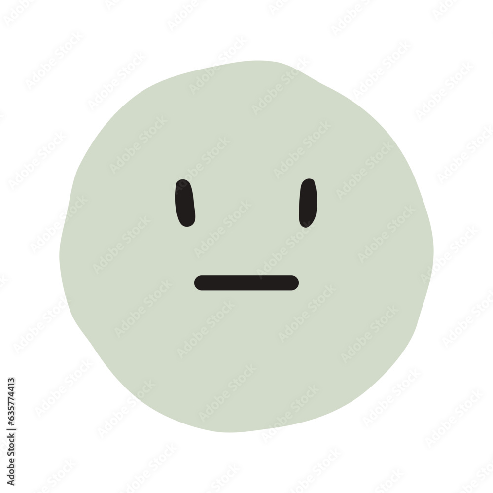 Fototapeta premium Neutral face flat illustration