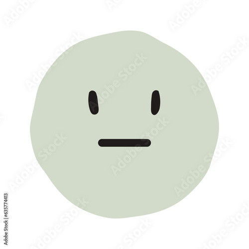 Neutral face flat illustration