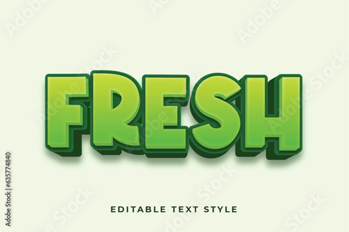 Fresh 3d text effect