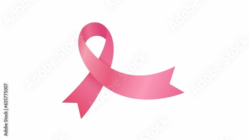 Breast Cancer Awareness Month. Ribbon. Transparent background with alpha channel
