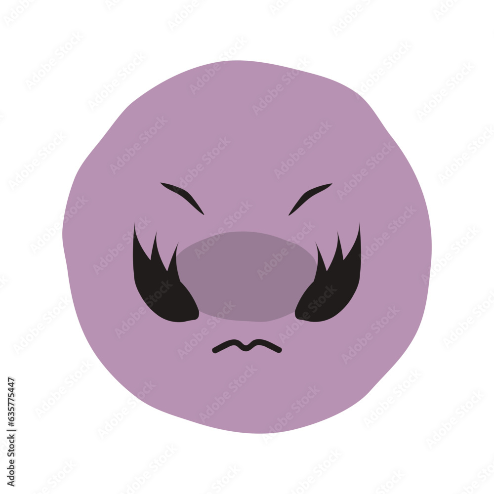 Envious face flat illustration Envious face flat illustration