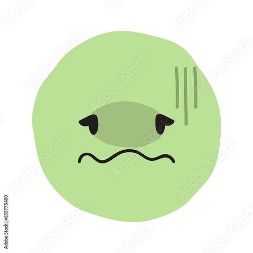 Afraid face flat illustration