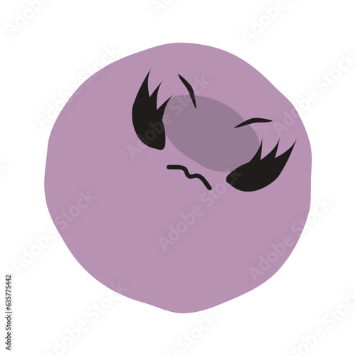 Envious face flat illustration