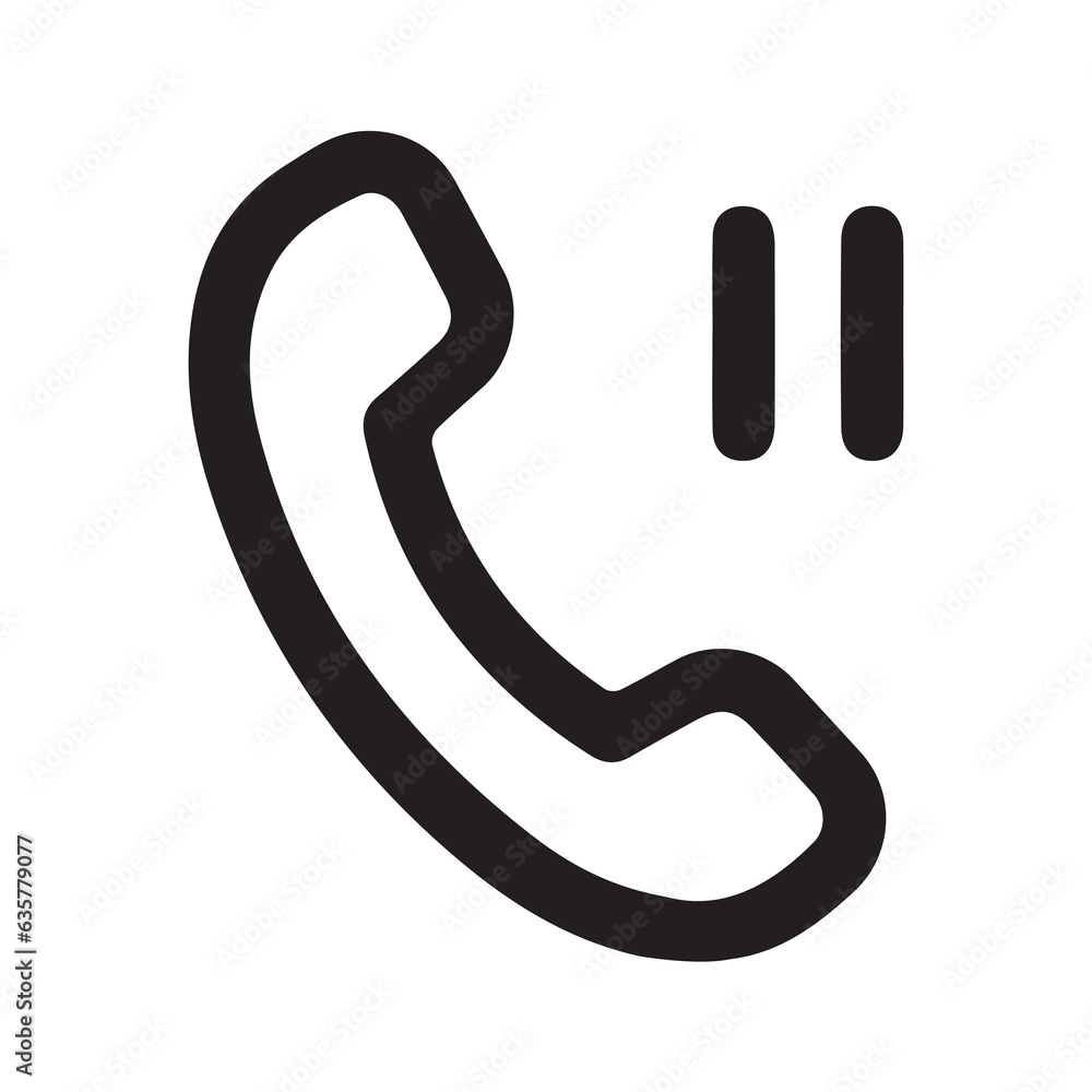 Phone Pause Icon design and vector illustration. Phone Pause Icon design and vector illustration.