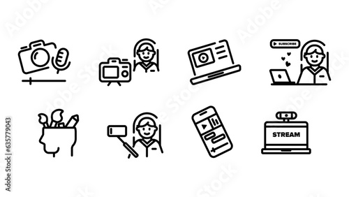 Content creation icon set.