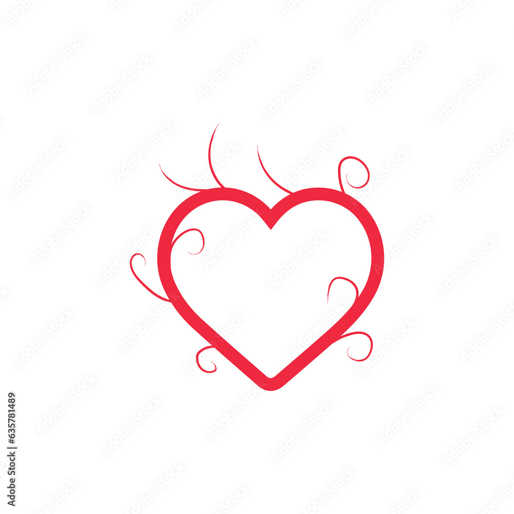 Heart Love Icon design and vector illustration.