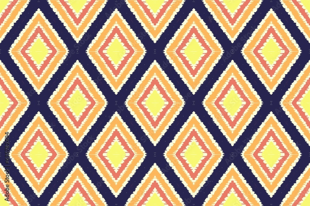 Geometric Ethnic Oriental Ikat Seamless Pattern Traditional. Design for Background, Carpet, Wallpaper, Clothing, Wrapping, Batik, Fabric. Embroidery Style. Geometric Ethnic Oriental Ikat Seamless Pattern Traditional. Design for Background, Carpet, Wallpaper, Clothing, Wrapping, Batik, Fabric. Embroidery Style.