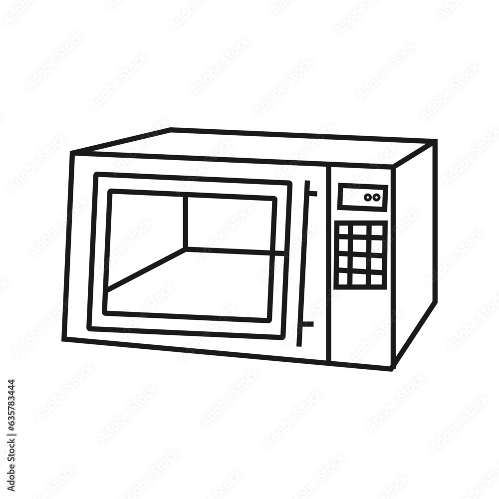 Obraz premium Kitchen Stove isolated on white. Vector design