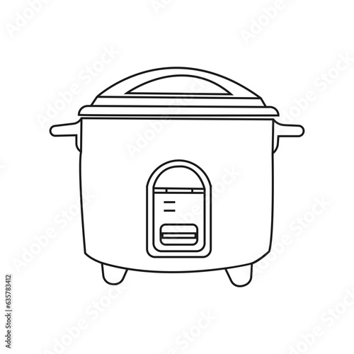 Front View Modern Stainless vector design. Saute and Steamer. Electric Domestic Home and Kitchen Appliances. Realistic 3d vector