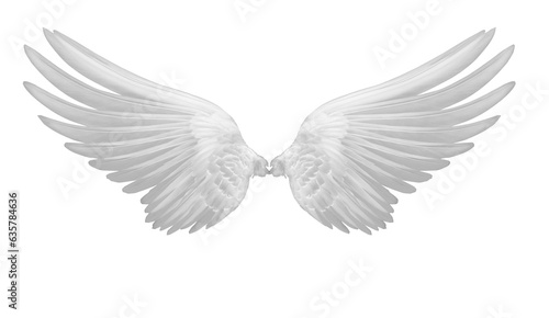 white wings of bird on transparent png