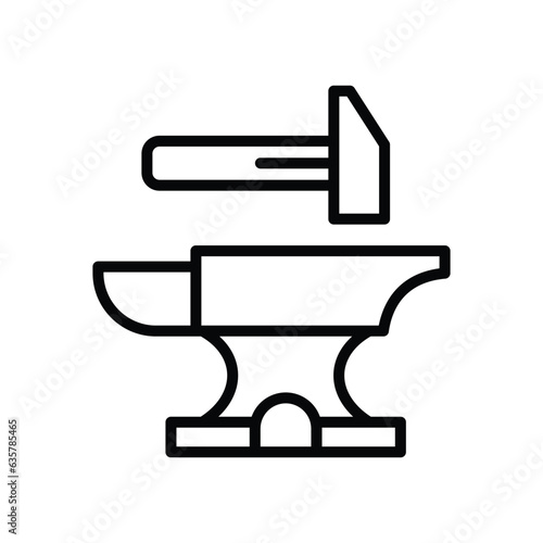 anvil icon vector design template in white background