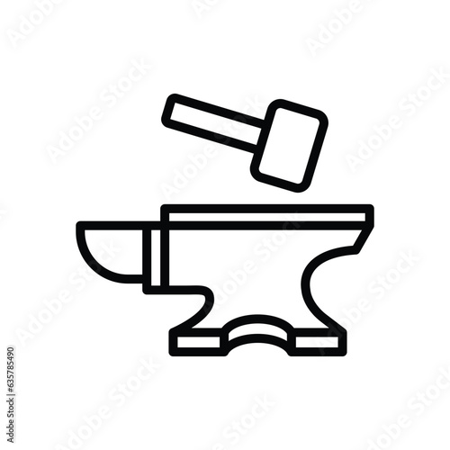 anvil icon vector design template in white background