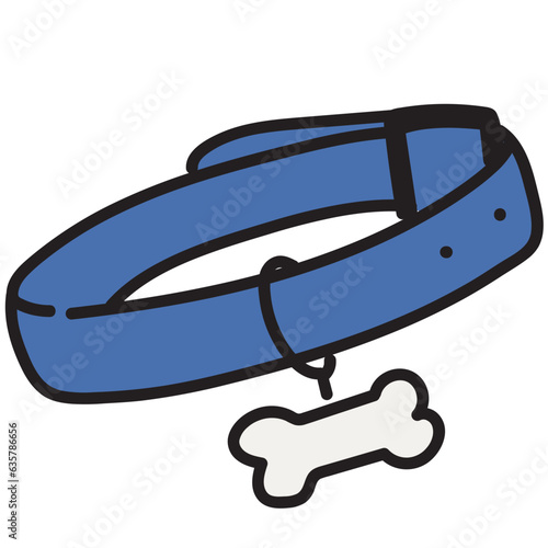 Dog collar illustration