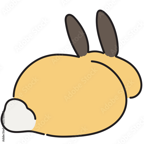 Rabbit back illustration
